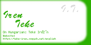 iren teke business card